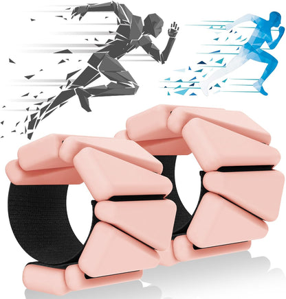 Adjustable Silicone Wrist and Ankle Weights for Strength Training and Aerobic Exercise for Men and Women