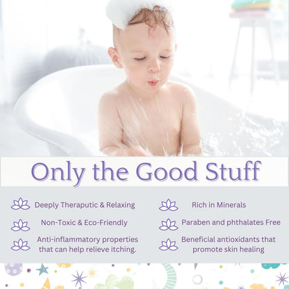 Natural Pacific Sea Salt - Tub Time Foaming Bath Salt Soak - Relaxing and Nourishing - All Natural with Goat Milk Powder, Lavender Essential Oil, Vitamins and Minerals – 24Oz