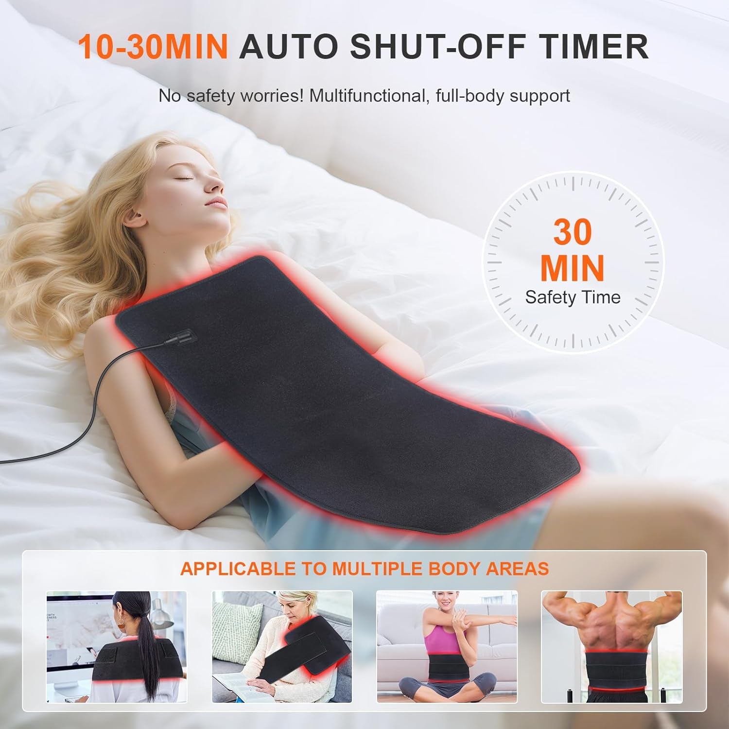 Red Light Therapy Mat, 31.5" X 11.8" Red Light Therapy Pad 360 Leds 660Nm & 850Nm Infrared Light Therapy Blanket with Smart Temp & Timer for Body Back Waist Shoulder Muscle Pain Relief, 60W