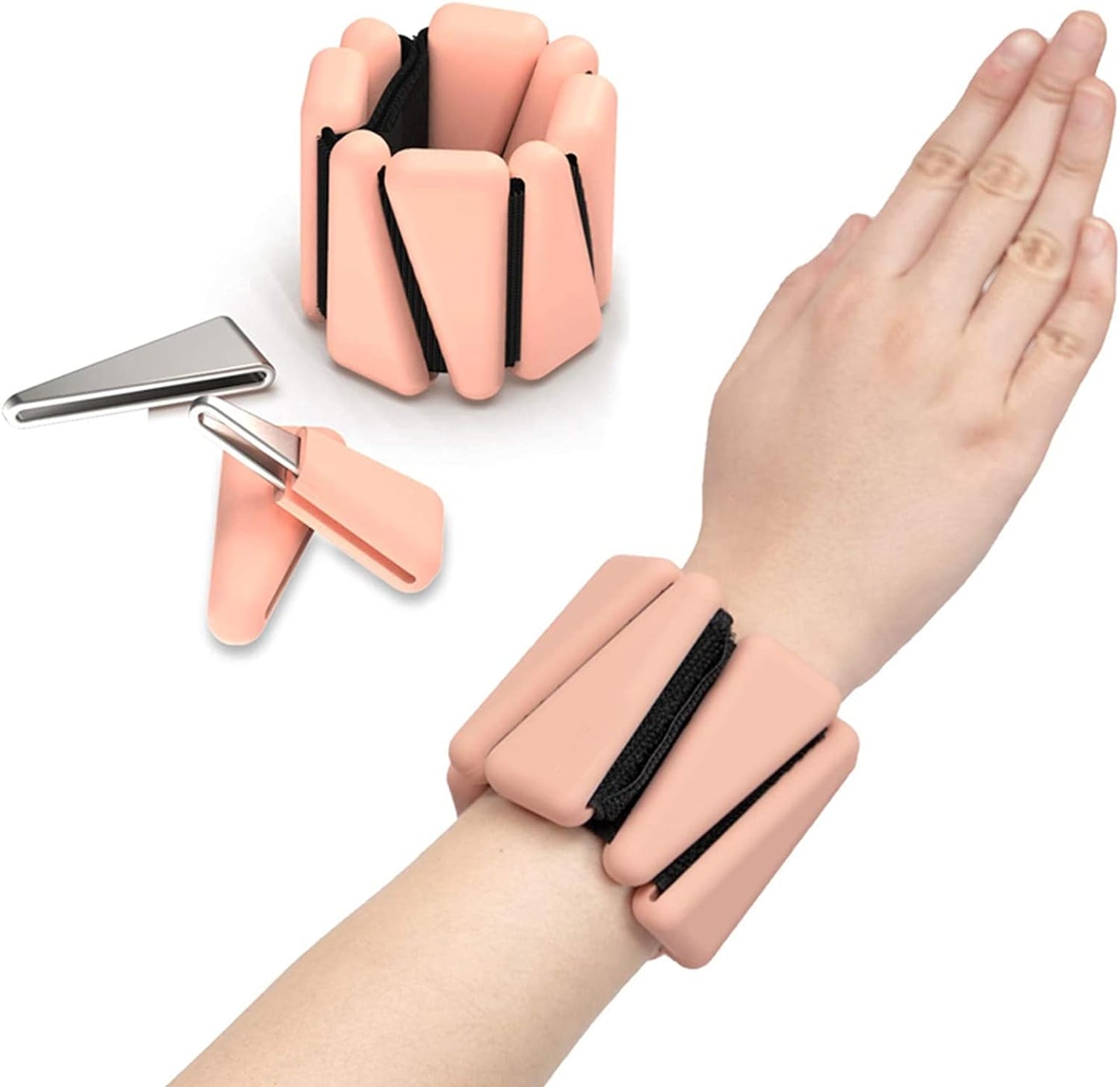 Adjustable Silicone Wrist and Ankle Weights for Strength Training and Aerobic Exercise for Men and Women