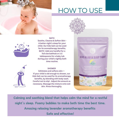 Natural Pacific Sea Salt - Tub Time Foaming Bath Salt Soak - Relaxing and Nourishing - All Natural with Goat Milk Powder, Lavender Essential Oil, Vitamins and Minerals – 24Oz