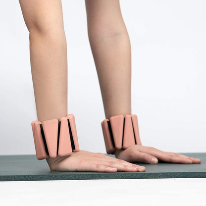 Adjustable Silicone Wrist and Ankle Weights for Strength Training and Aerobic Exercise for Men and Women
