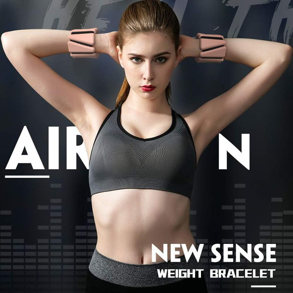 Adjustable Silicone Wrist and Ankle Weights for Strength Training and Aerobic Exercise for Men and Women