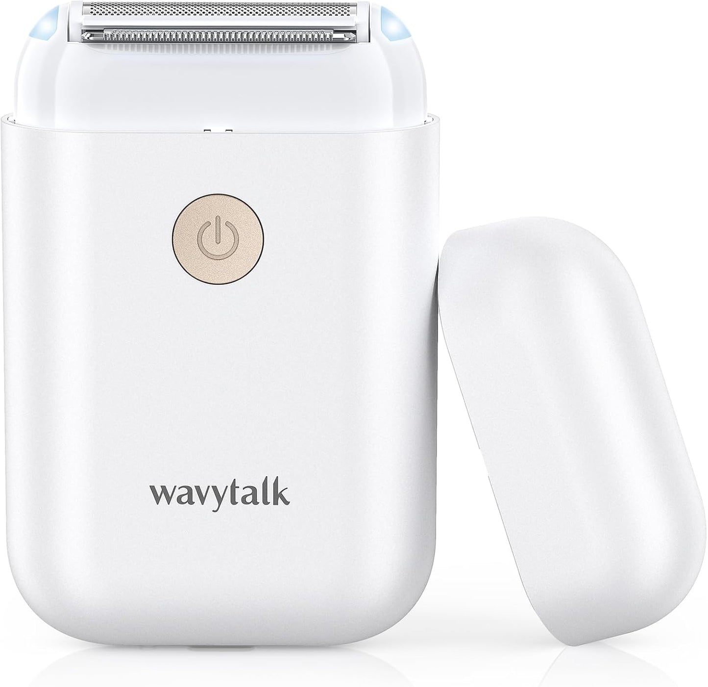Electric Shaver for Women, Bikini Trimmer for Women for Legs Underarm Private Area Public Hairs, Electric Razor USB Rechargeable Womens Shaver Cordless with Detachable Head & 2 Leds (White)